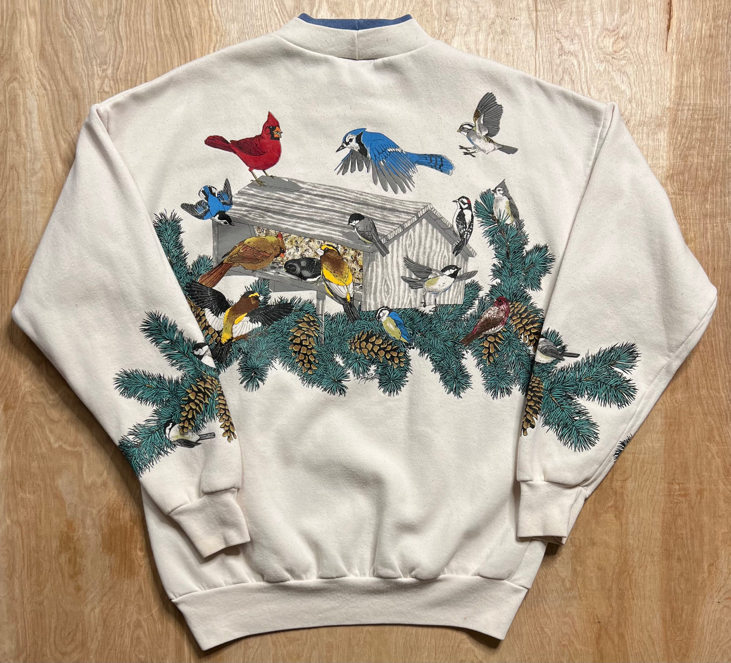 1990's Birds AOP Artisans Designs Crewneck