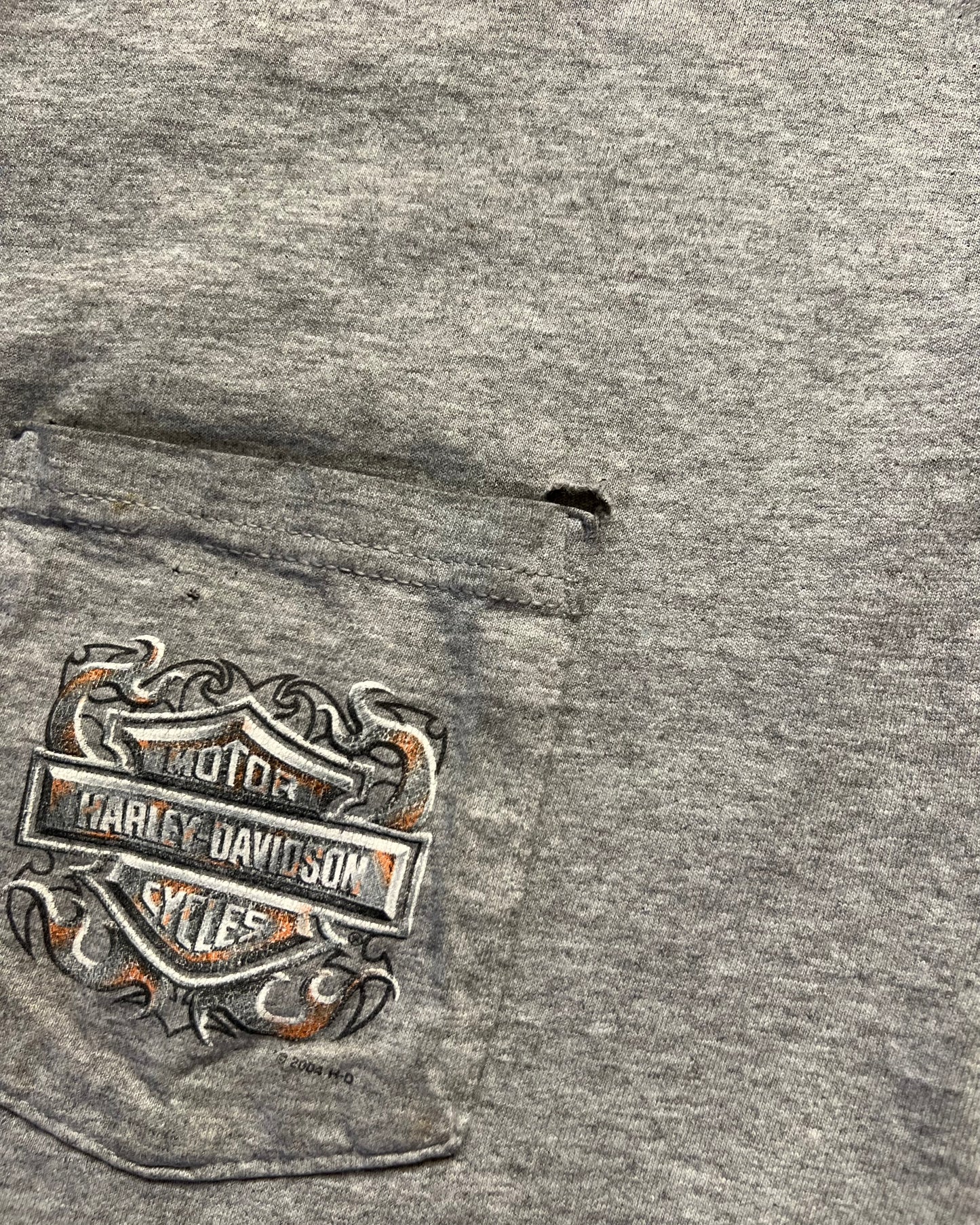 2004 Harley Davidson Distressed Pocket T-Shirt