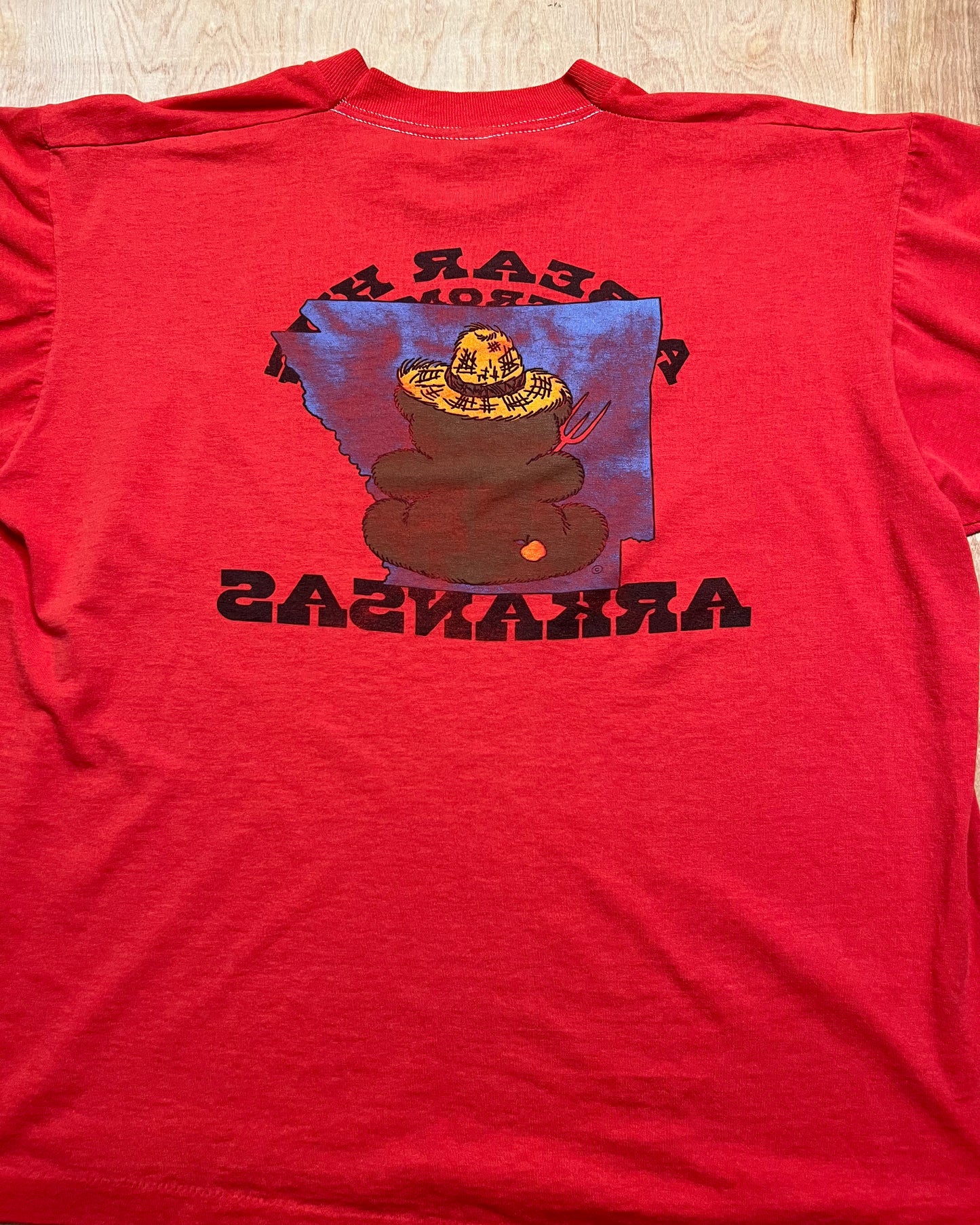1987 "A Bear Hug From Arkansas" Single Stitch T-Shirt