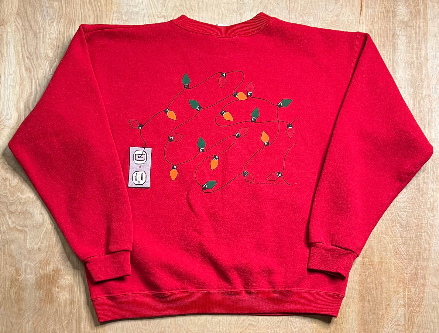 Vintage Cat x Christmas Lights Crewneck