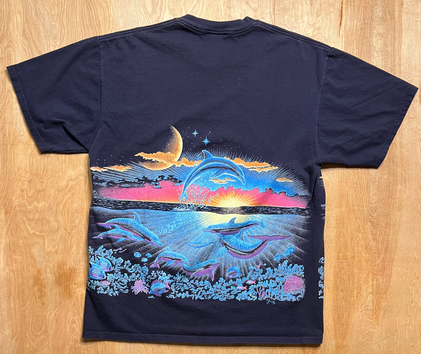 1990's Dolphins x Sunset Marco Island, Florida AOP T-Shirt