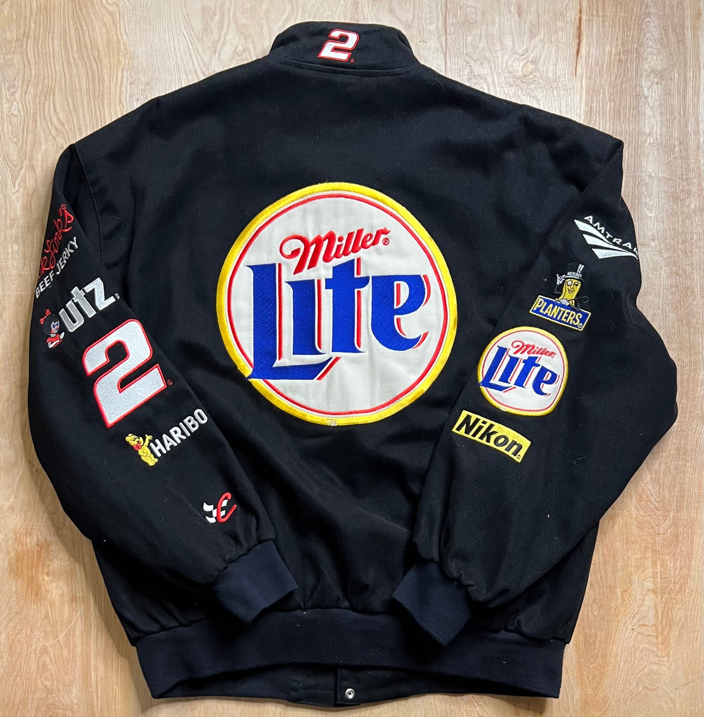 Vintage Miller Lite Rusty Wallace Autographed Nascar Winston Cup Series Racing Jacket