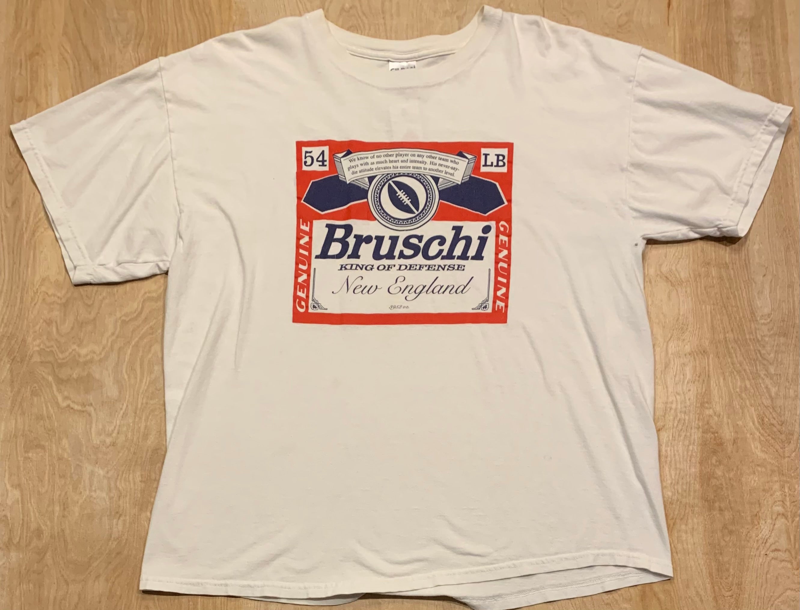 Tedy Bruschi New England Patriots Signed Authentic M&N Throwback