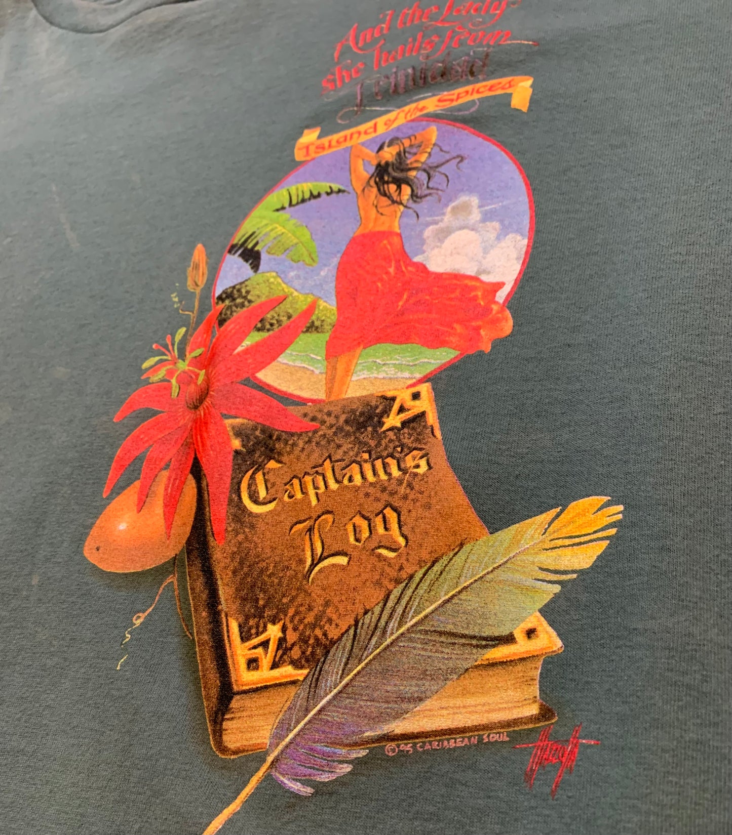 1995 Captain's Log Single Stitch Graphic T-Shirt