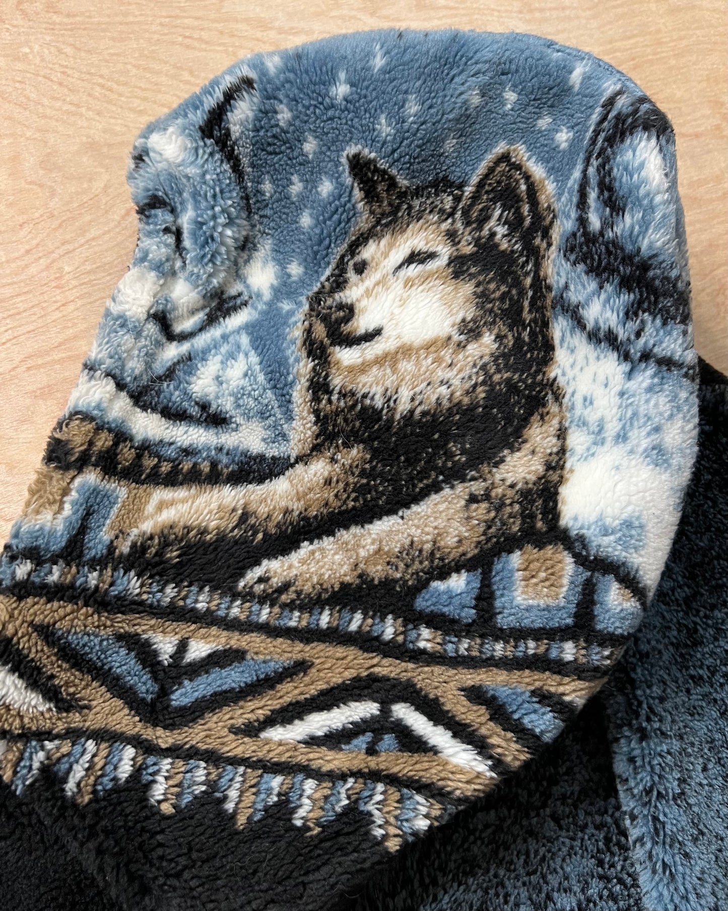 Vintage Natural Reflections AOP Wolf Fleece Jacket