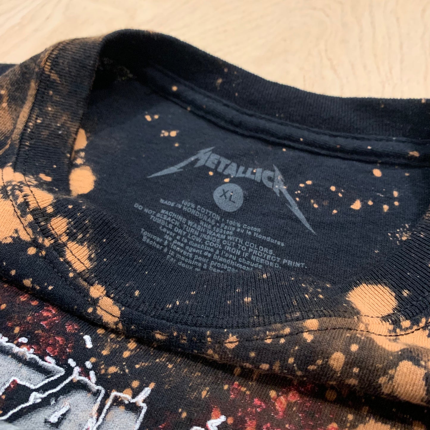 Metallica "and Justice for all" Custom Bleach T-shirt