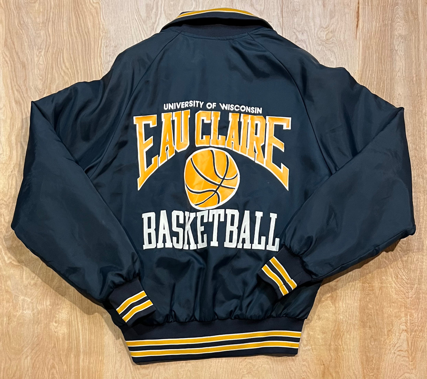 Vintage UWEC Basketball Bomber Jacket