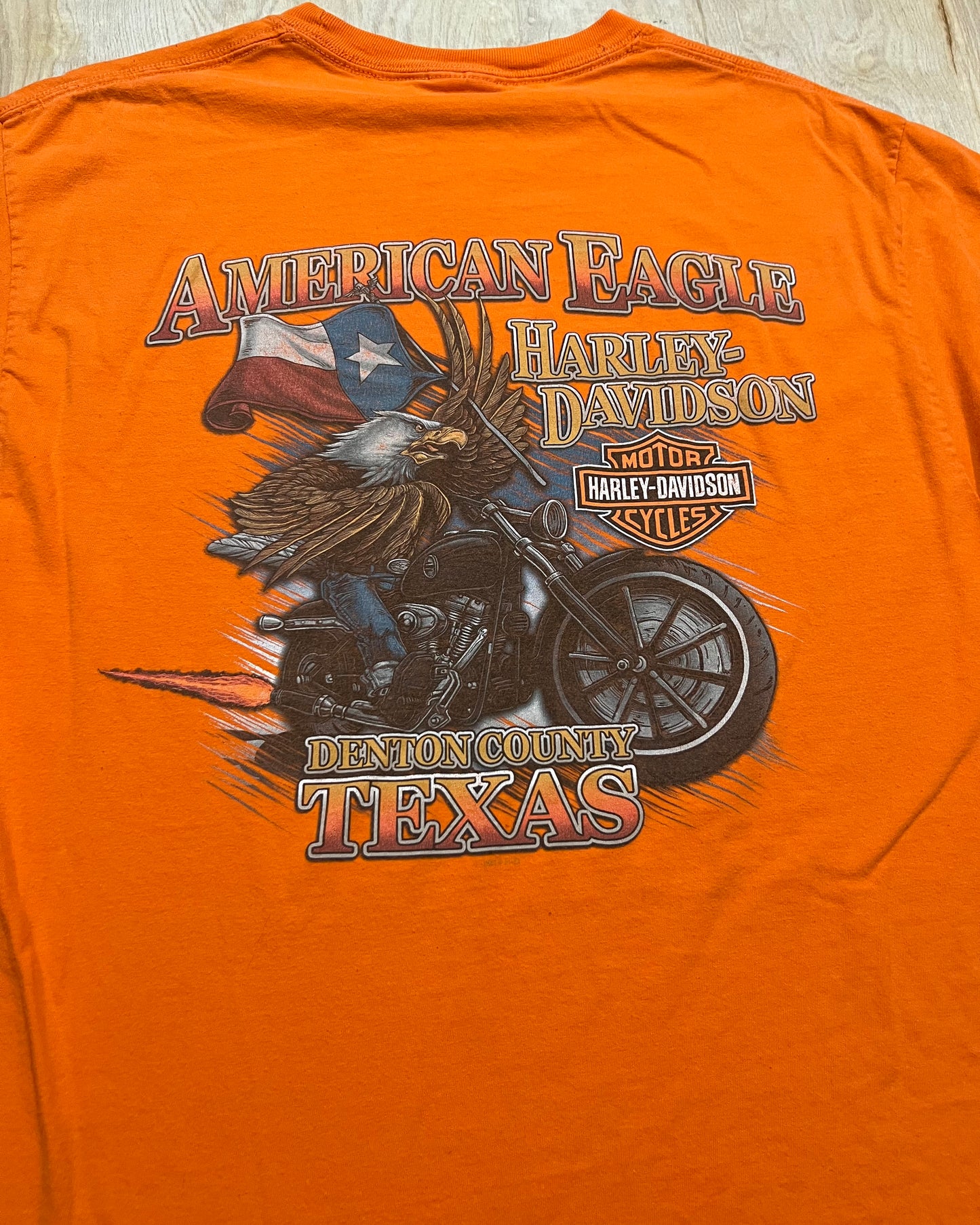 Harley Davidson "Smoke 'em 'till the wheels fall off" American Eagle T-Shirt
