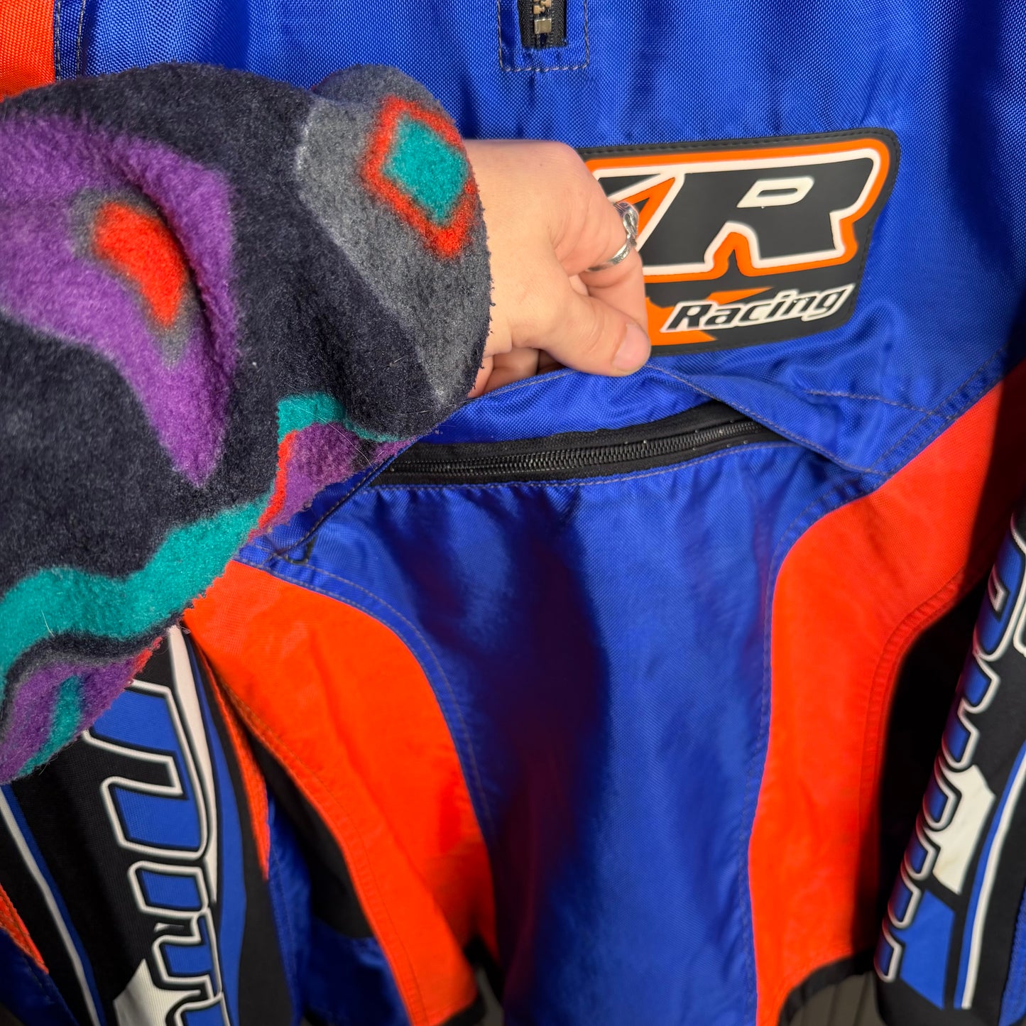 Vintage 1990s Retro Style Heavy FXR Factory Dirt Bike Racing × Moto Cross x Faded × Worn x Pullover Jacket