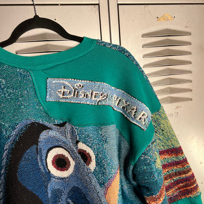 GSB CUSTOM Handmade 1 of 1 Vintage Blanket x Lee Heavy Combo Crewneck x Nemo x Disney x Pixar