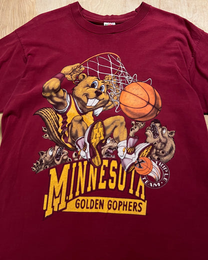 1990's Faded Minnesota Golden Gophers Single Stitch T-Shirt