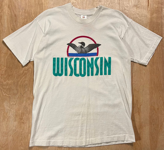 Early 1990's Wisconsin Loon Fruit of the Loom Single Stitch T-Shirt