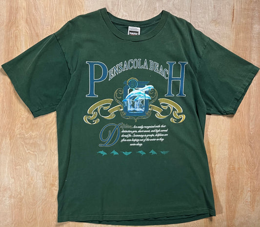 1990's Faded Pensacola Beach x Dolphins Single Stitch T-Shirt