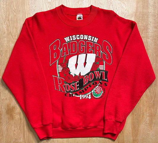1994 Wisconsin Badgers Rose Bowl Champions Fruit of the Loom Crewneck
