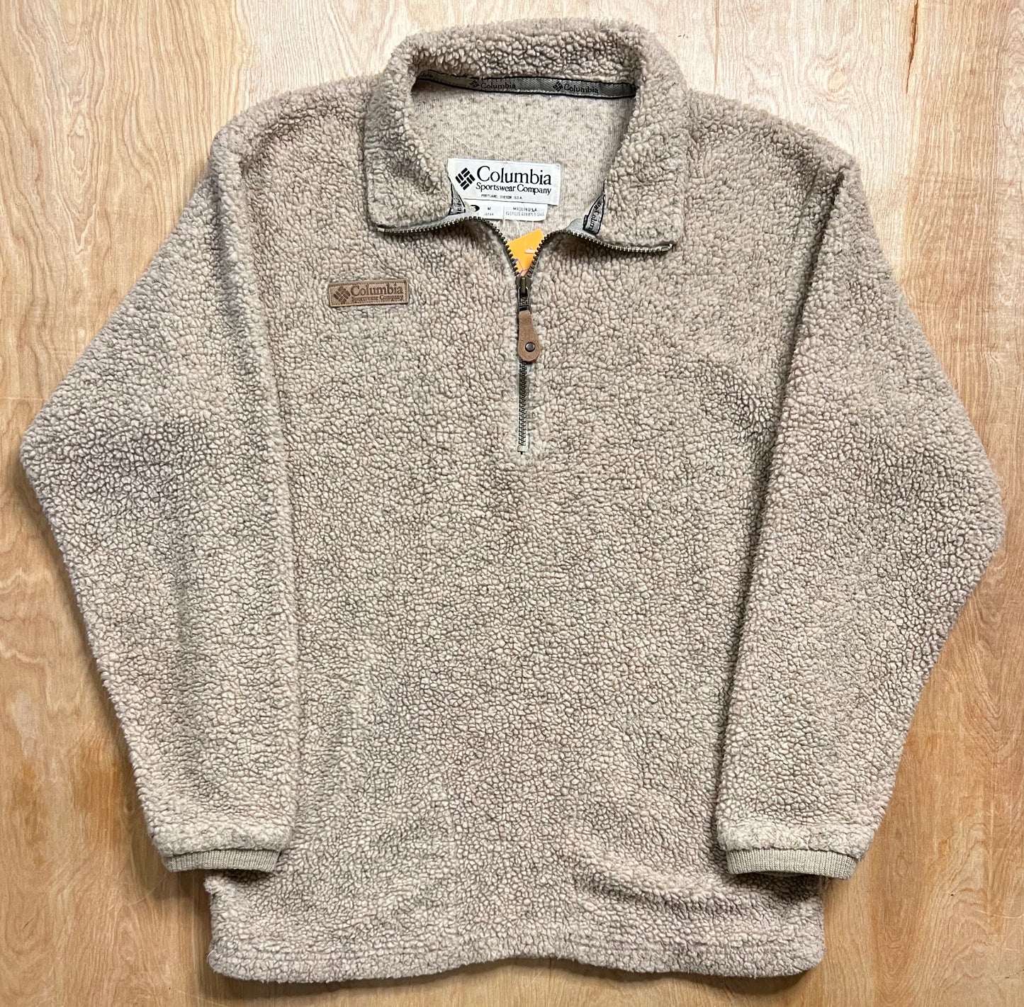 1990's Columbia Deep Pile Quarter Zip Fleece