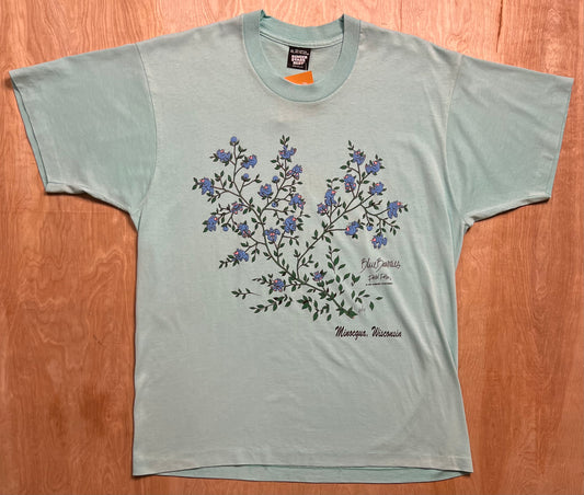 Early 1990's "Blue Bearries" Micocqua, Wisconsin Single Stitch T-Shirt