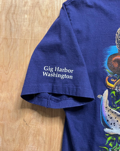 1990's Gig Harbor Washington Sea Life Single Stitch T-Shirt