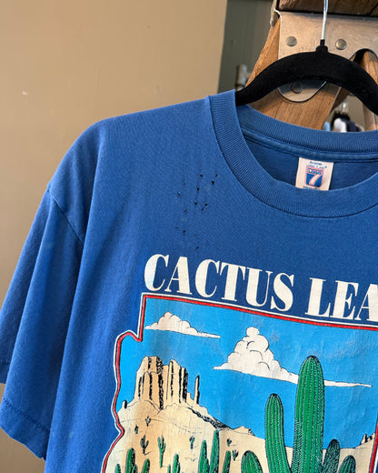 1990s Chicago Cubs Spring Training Logo 7 Single Stitch Faded and Distressed T-Shirt
