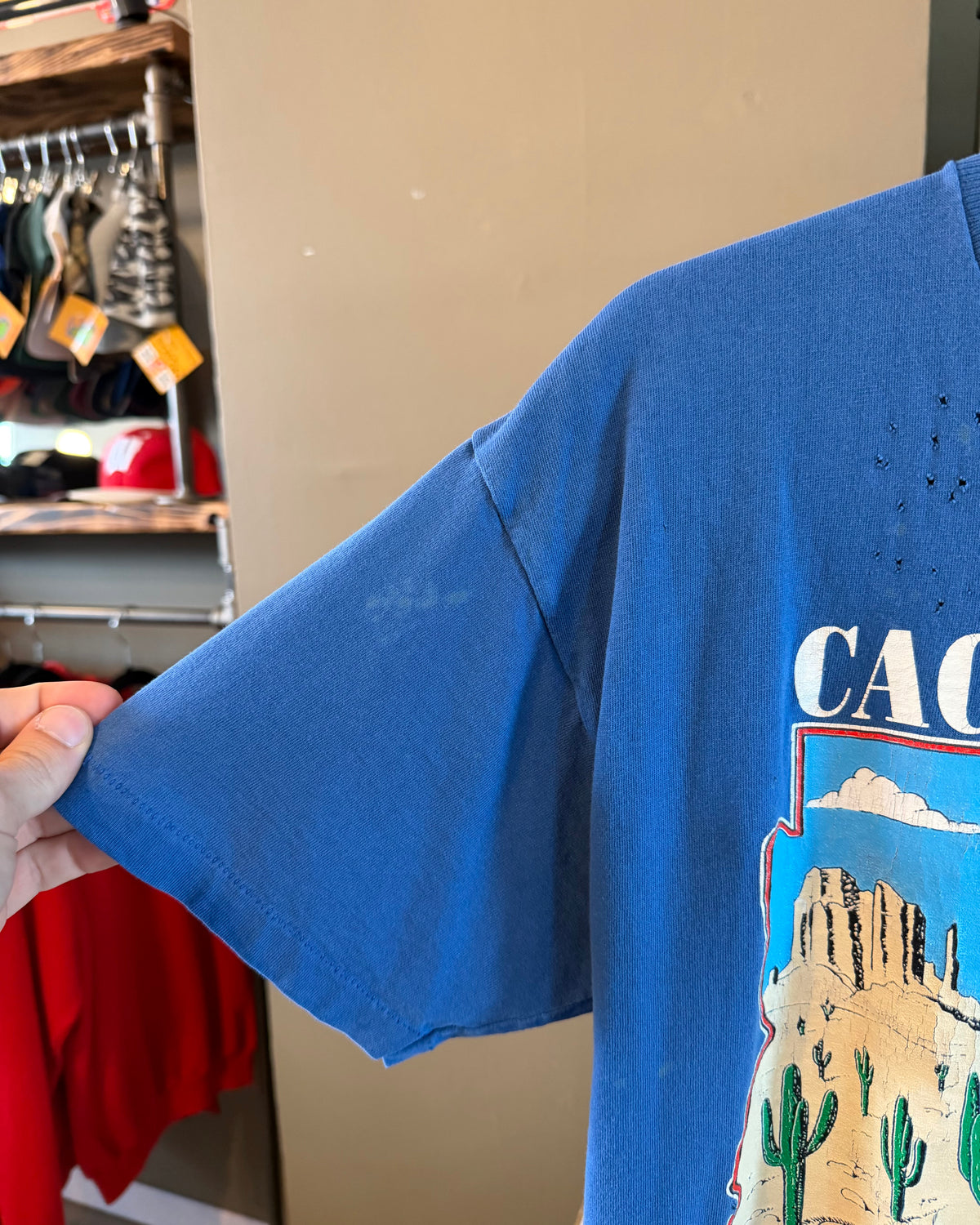 1990s Chicago Cubs Spring Training Logo 7 Single Stitch Faded and Distressed T-Shirt