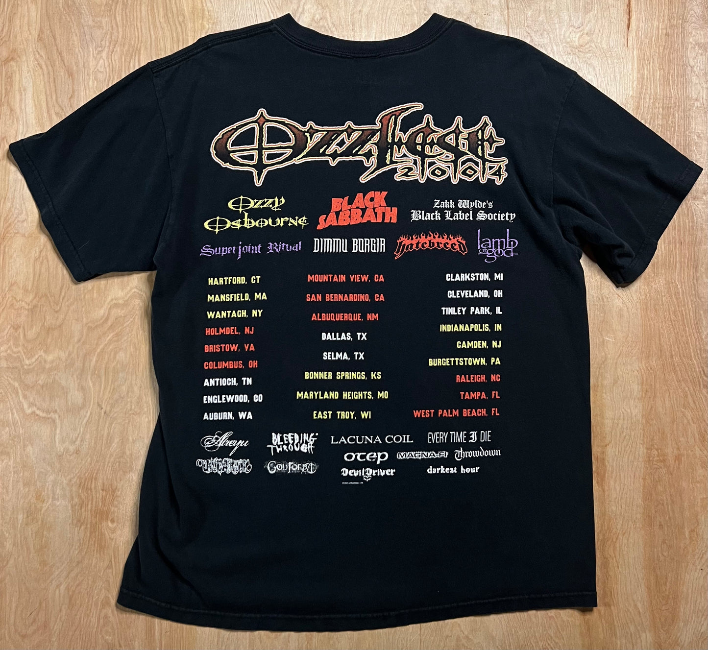 2004 Faded Ozzfest Tour T-Shirt x Ozzy Osbourne + Black Sabbath