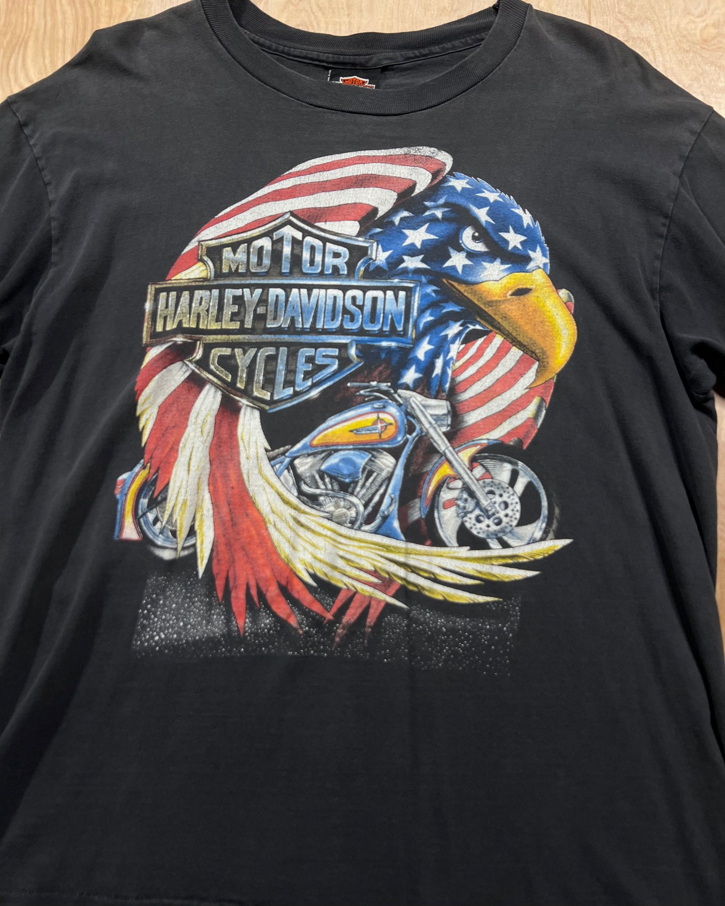 1990's Faded Harley Davidson Eagle x Cycle Single Stitch T-Shirt