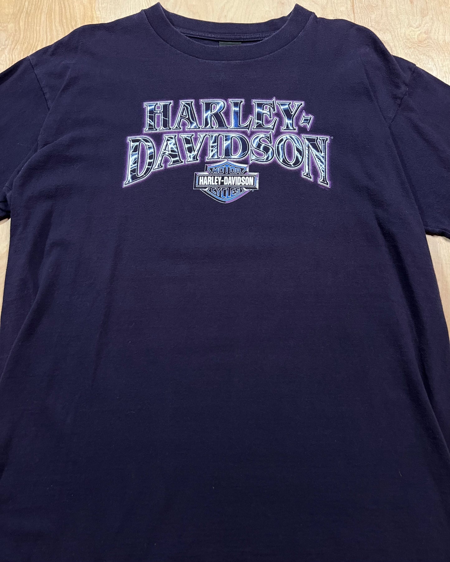 1990's Harley Davidson Purple Lightning T-Shirt