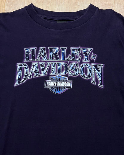 1990's Harley Davidson Purple Lightning T-Shirt