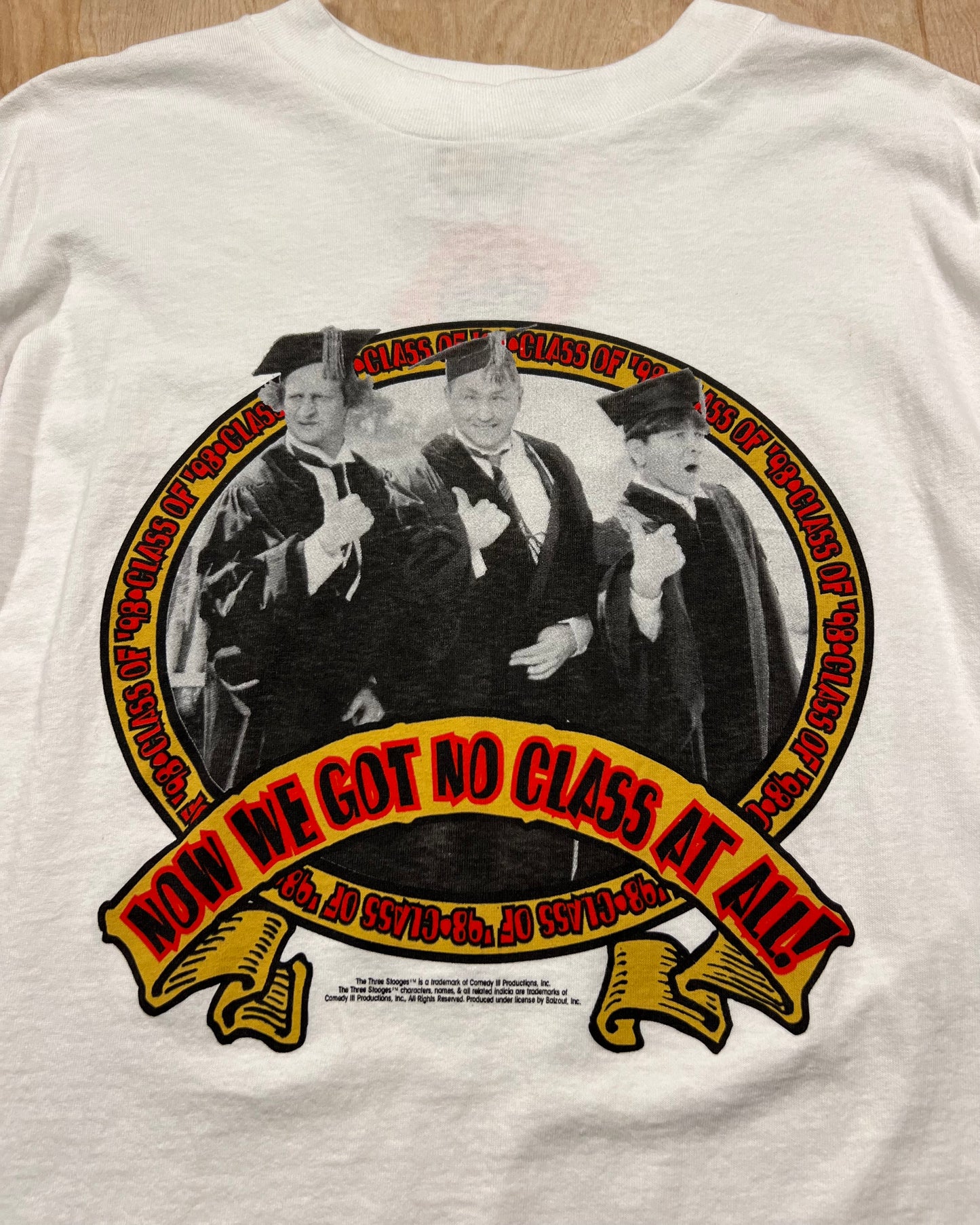 1998 The Three Stooges "Now We Got No Class At All" Single Stitch T-Shirt