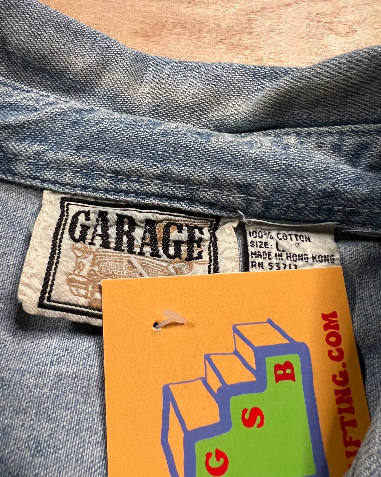 1990's Garage Faded Denim Button Up