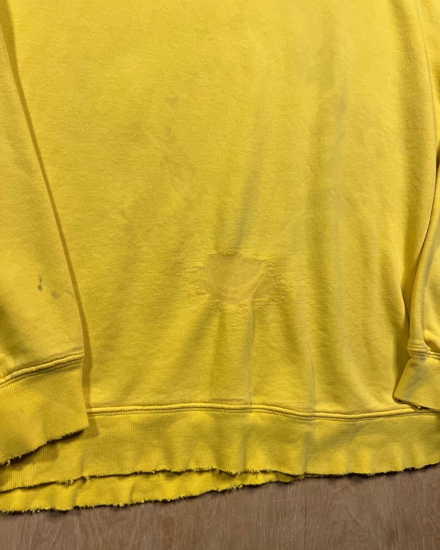 Y2K Faded x Distressed Yellow Nike Crewneck