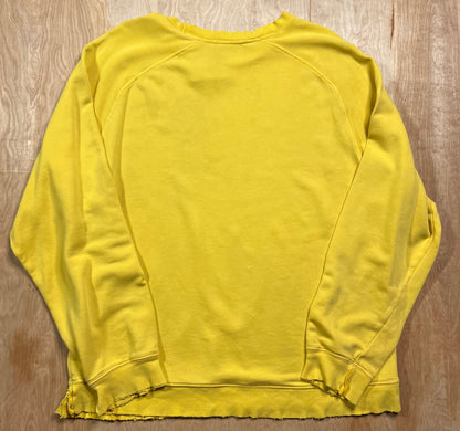 Y2K Faded x Distressed Yellow Nike Crewneck