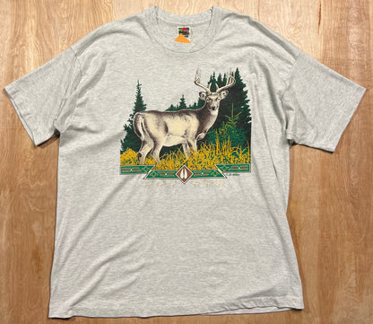 1990's Whitetail Deer Single Stitch Fruit of the Loom T-Shirt