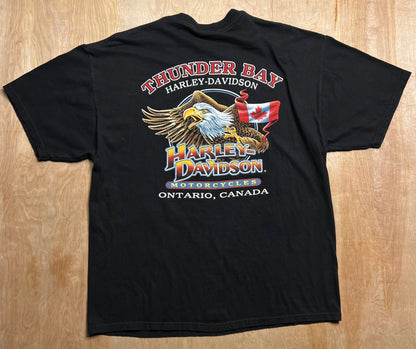 1999 Harley Davidson Polar Bear X Canadian Flag Thunder Bay T-Shirt