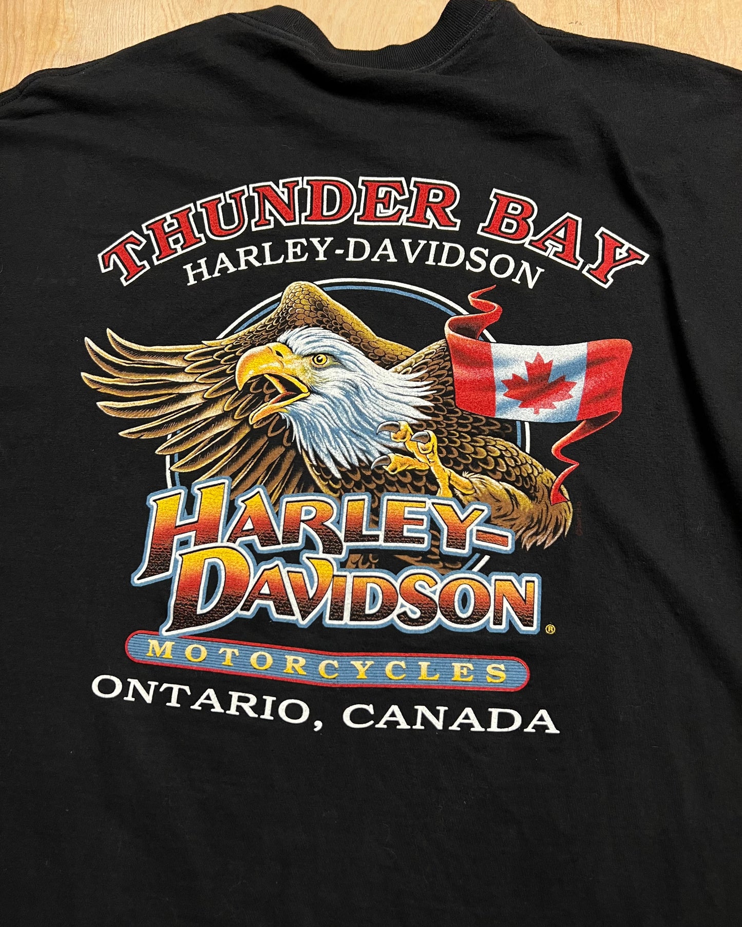 1999 Harley Davidson Polar Bear X Canadian Flag Thunder Bay T-Shirt