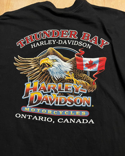 1999 Harley Davidson Polar Bear X Canadian Flag Thunder Bay T-Shirt