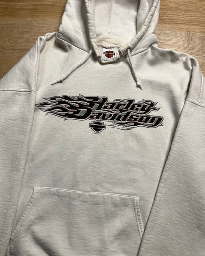 2000's Harley Davidson Stained Black River Falls, Wisconsin Hoodie