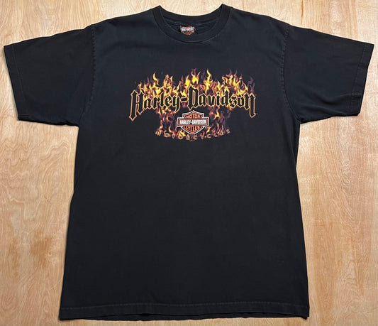 2000's Harley Davidson Flames T-Shirt