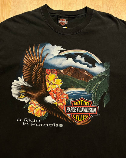 2000's Harley Davidson Hawaii "A Ride in Paradise" T-Shirt