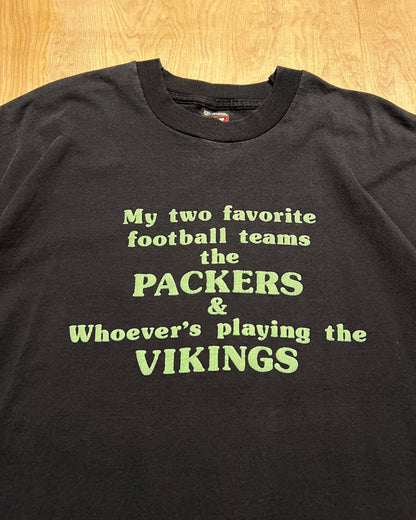 1990's Green Bay Packers "My Two Favorite Teams" Single Stitch T-Shirt