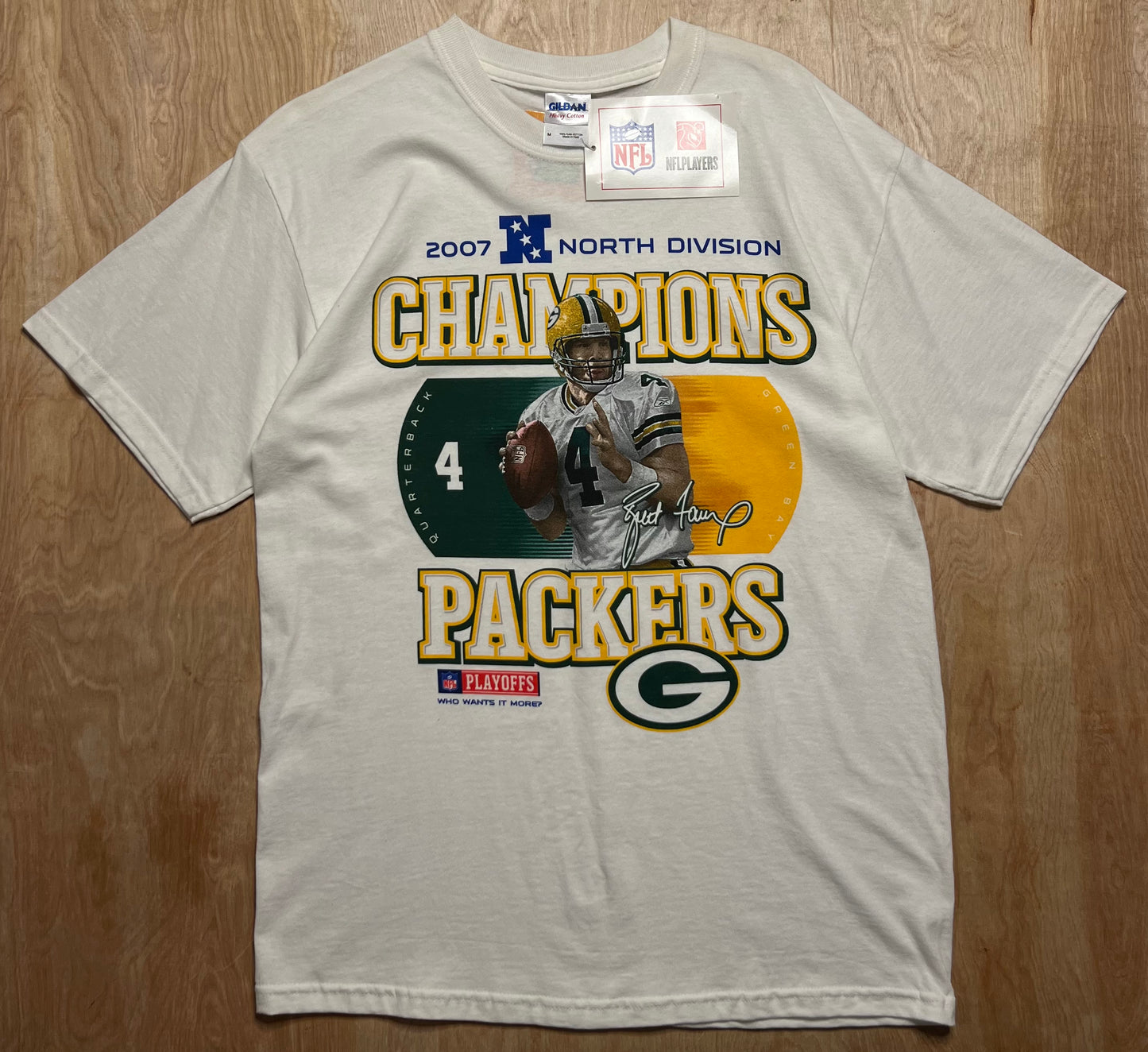 2007 Deadstock Green Bay Packers x Brett Favre NFC North Division T-Shirt