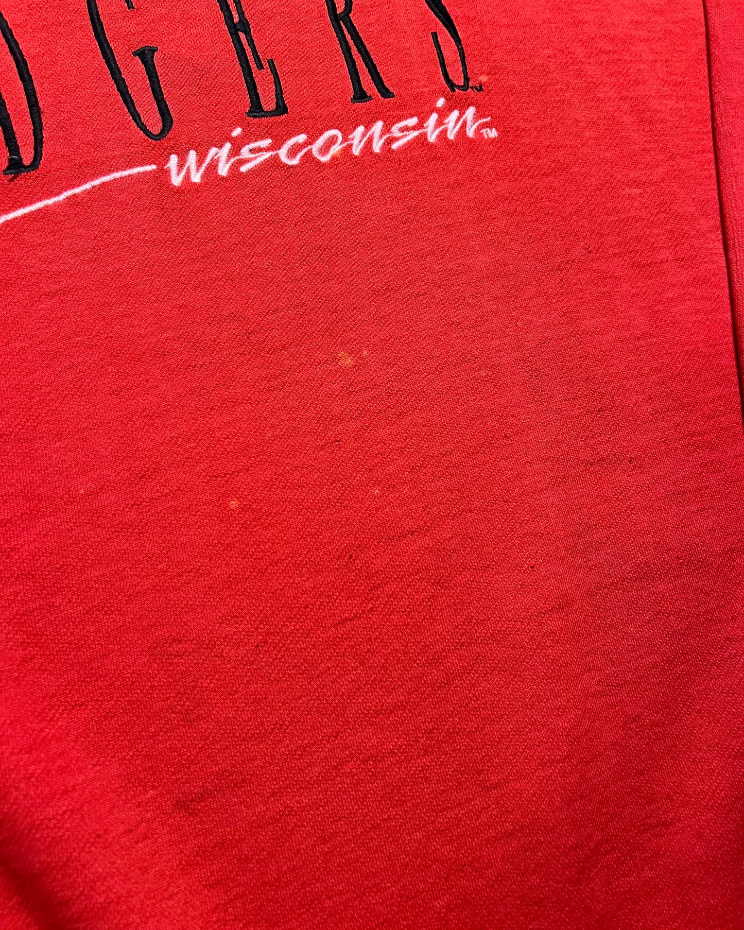 1990's Faded x Distressed Wisconsin Badgers Logo 7 Crewneck