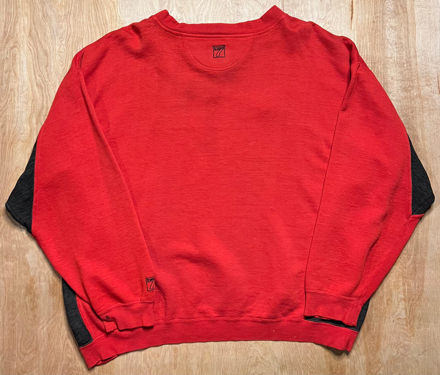 1990's Faded x Distressed Wisconsin Badgers Logo 7 Crewneck