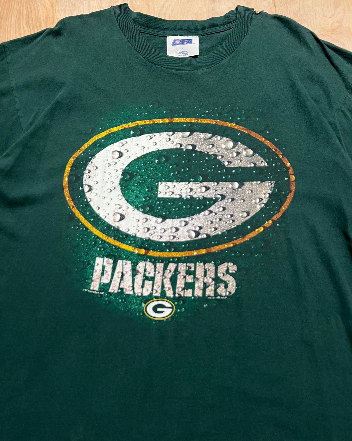 1993 Green Bay Packers Water Logo T-Shirt