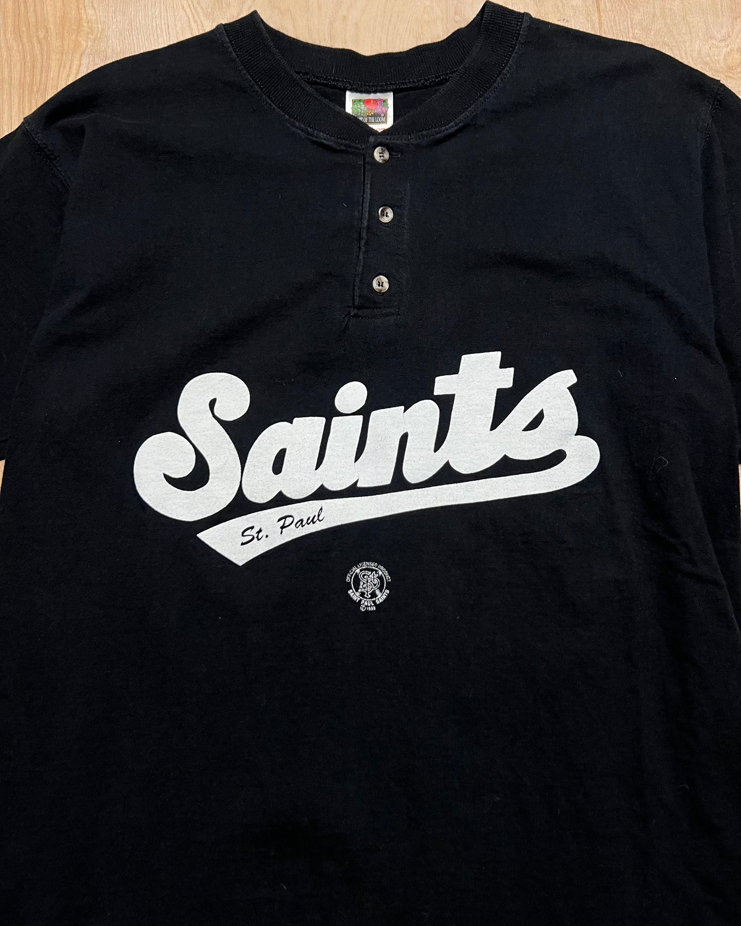 1998 St Paul Saints 3 Button T-Shirt