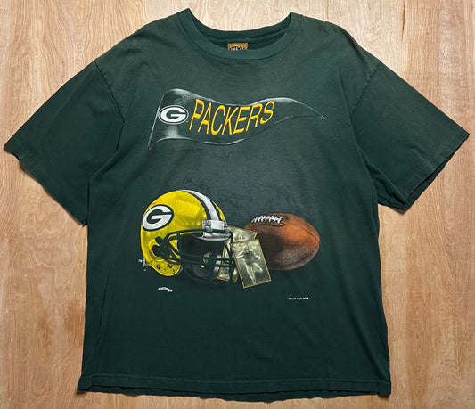 1994 Green Bay Packers Faded Nutmeg Single Stitch T-Shirt