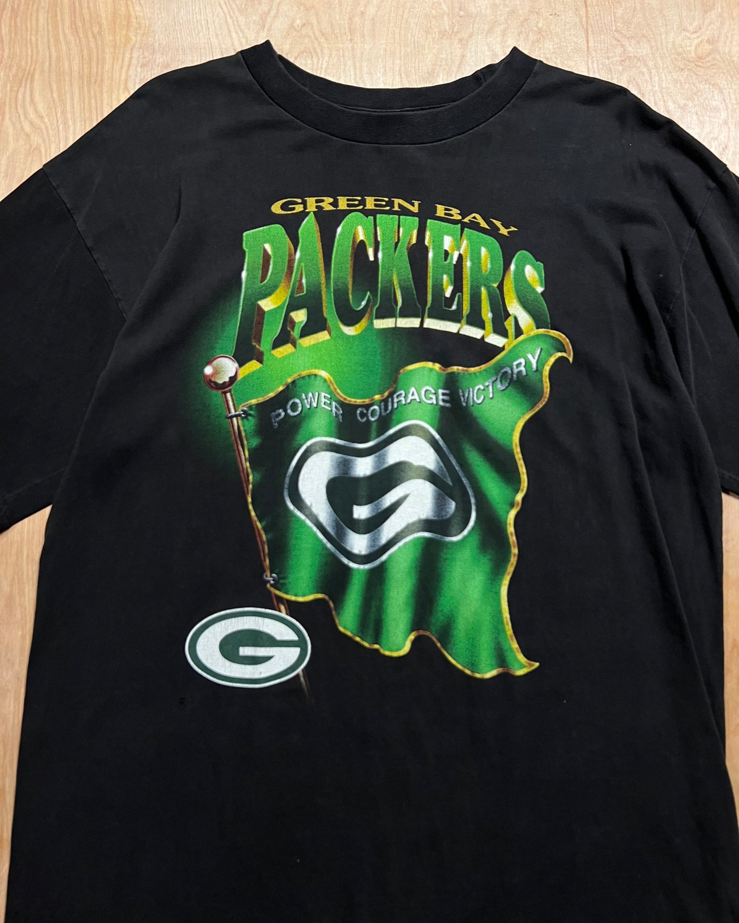 1990's Green Bay Packers "Power, Courage, Victory" Faded T-Shirt