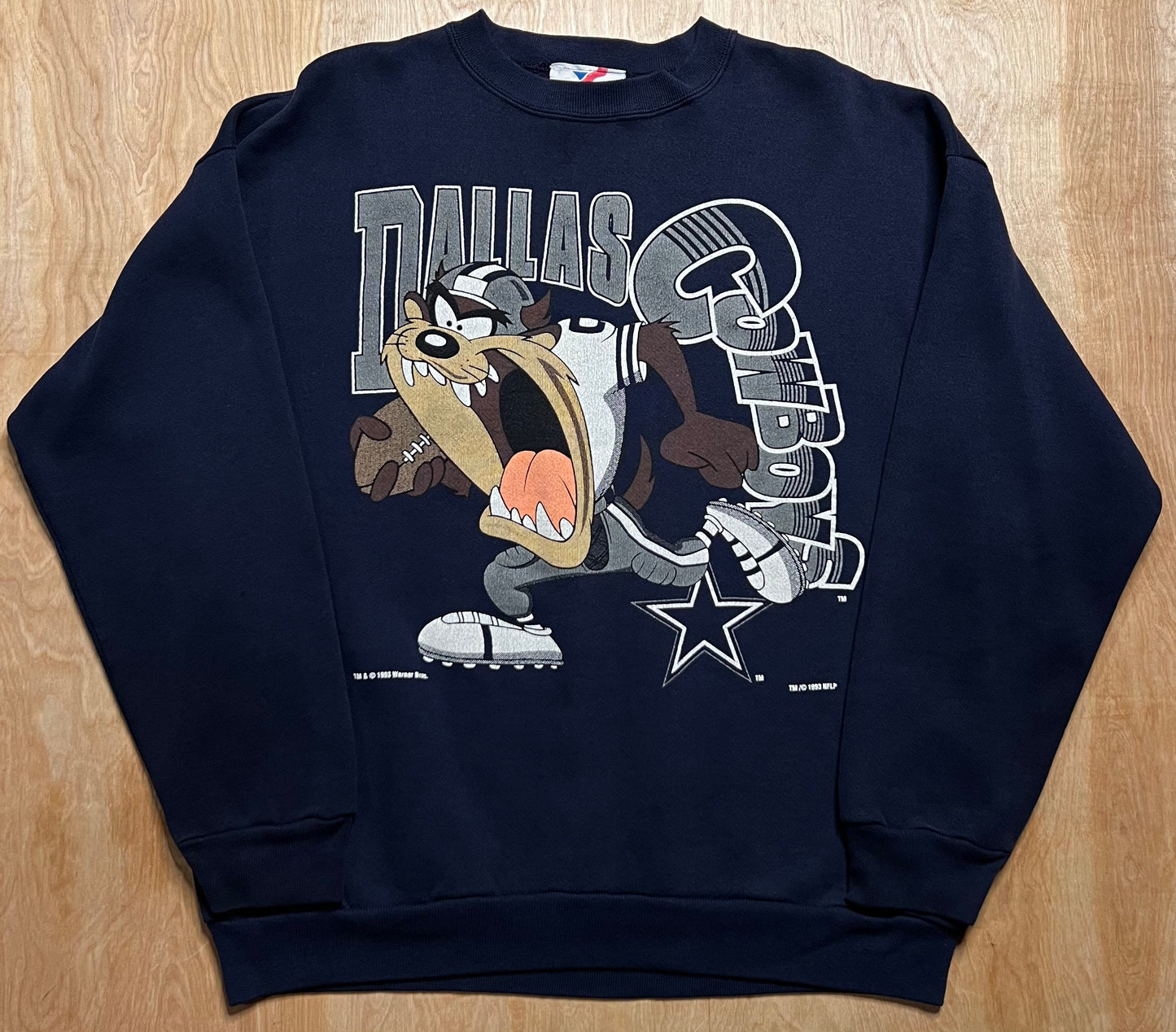 1993 Looney Tunes Taz x Dallas Cowboys Crewneck