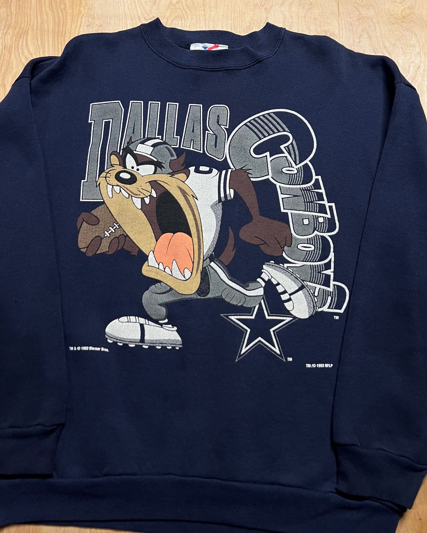 1993 Looney Tunes Taz x Dallas Cowboys Crewneck