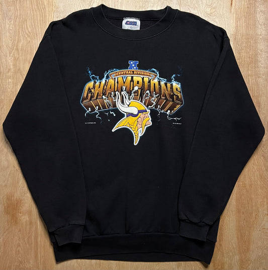 1999 Minnesota Vikings Central Division Champions Lightning Crewneck