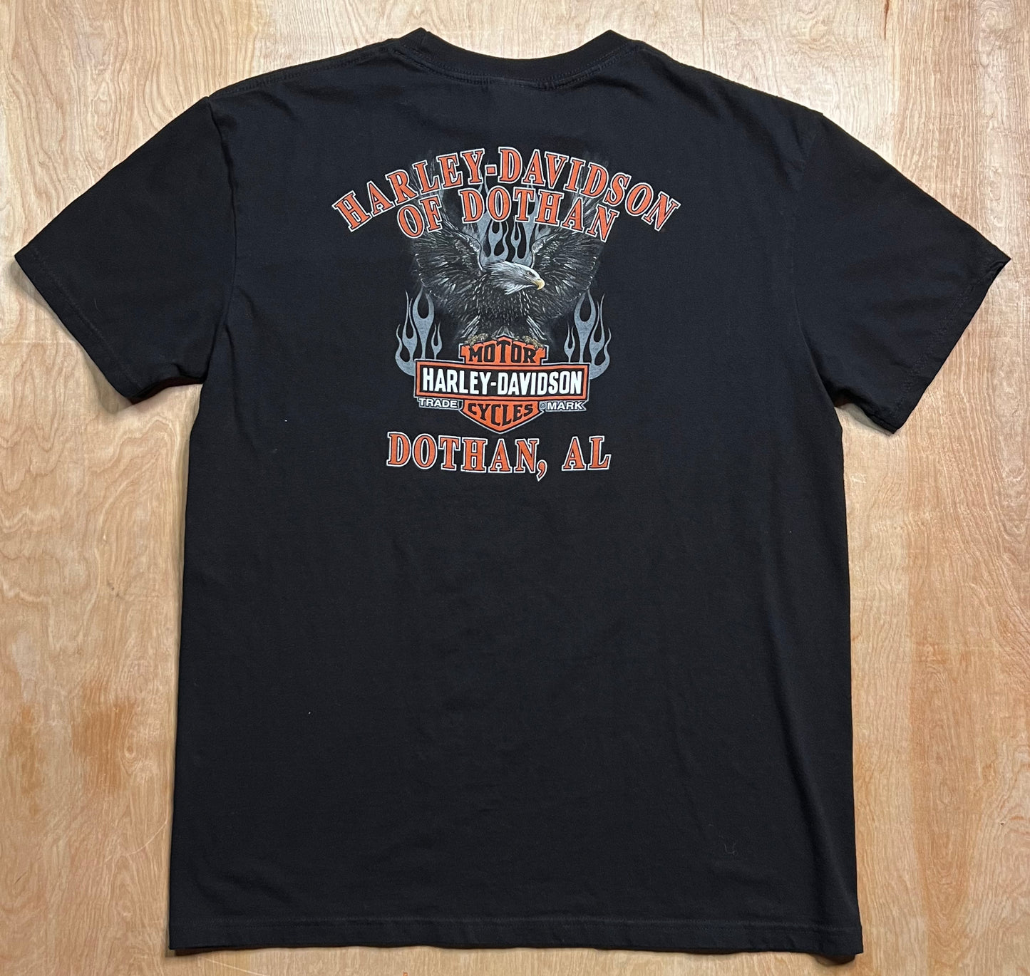 2000's Harley Davison Eagle x Flames Dayton, Alabama T-Shirt